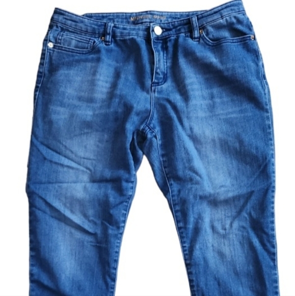 Michael Michael Kors Cropped Capri Jeans Sz 10 Light Wash Stretch - Picture 1 of 3